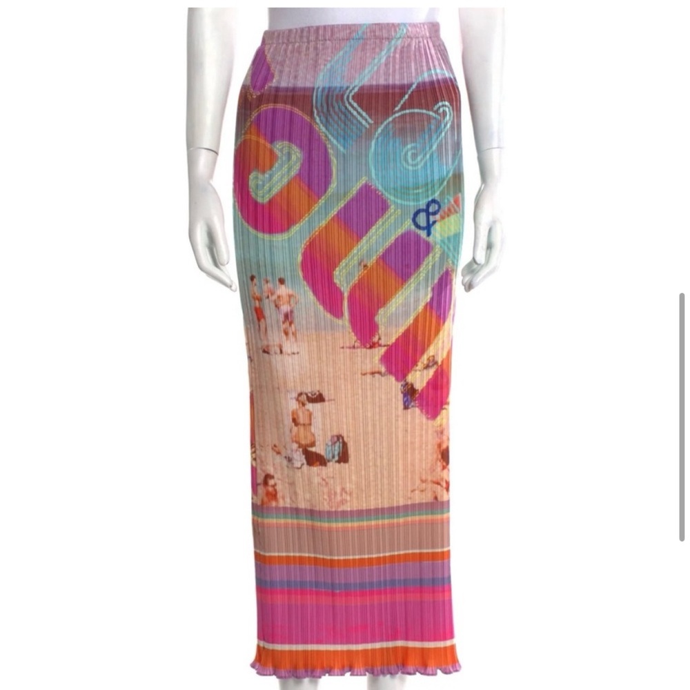 Zimmermann Wonderland Pleated Colorful Graphic Maxi Skirt - size 1